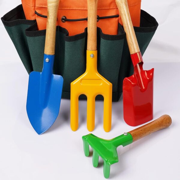 Kids Gardening Tool Set – Gardening Tools Kit Includes Shovel, Rake, Fork Trowel, Children's Garden Kit - Image 3