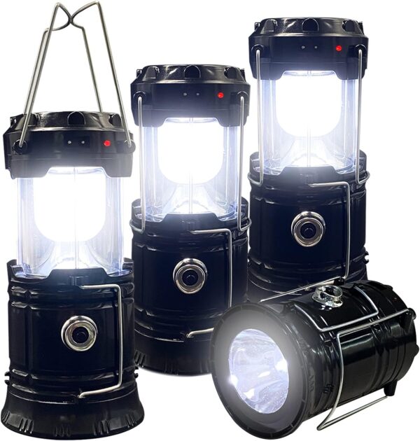 Portable LED Camping Lantern XTAUTO Lightweight Waterproof Solar USB Rechargeable LED