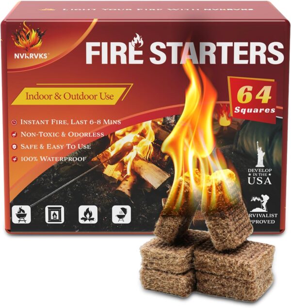11% savings! Limited time Deal, Fire Starter, Easy-Burning Fire Starter Squares for Wood Stoves
