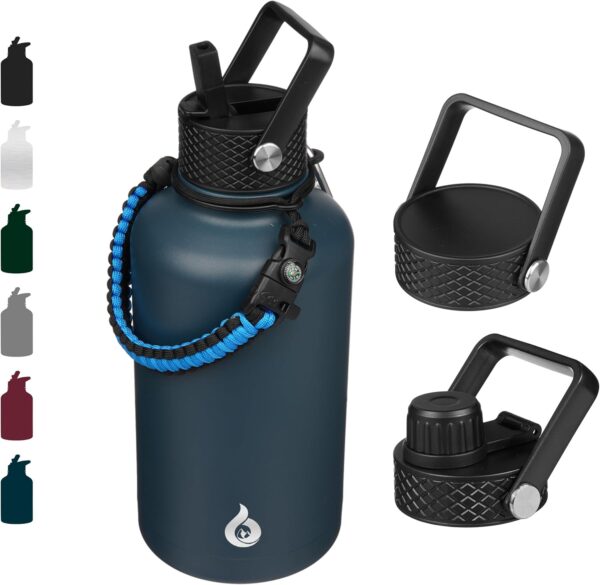 11% savings! Limited time Deal, Half Gallon Insulated Water Bottles with Straw Lid, 64oz Large Water Jug