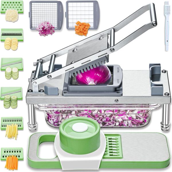 20% savings! Limited time Deal, All-in-1 Vegetable Chopper with 8 Blades - Mandoline Slicer