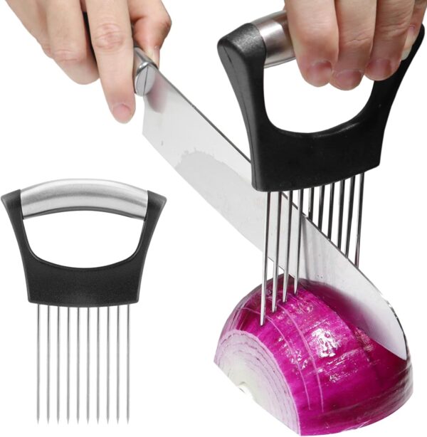 50% savings! Limited time Deal, JAYVAR Onion Holder for Slicing, Vegetable Cutter for Potato,
