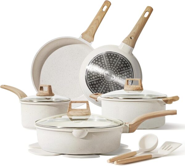 40% savings! Limited time Deal, CAROTE 14 Pcs Pots and Pans Set Nonstick,Cookware Set