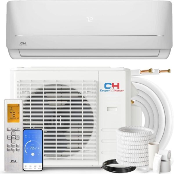 Cooper & Hunter MIA Series, Mini Split Air Conditioner and Heater, 9,000 BTU, 115V, 21.5 SEER2,