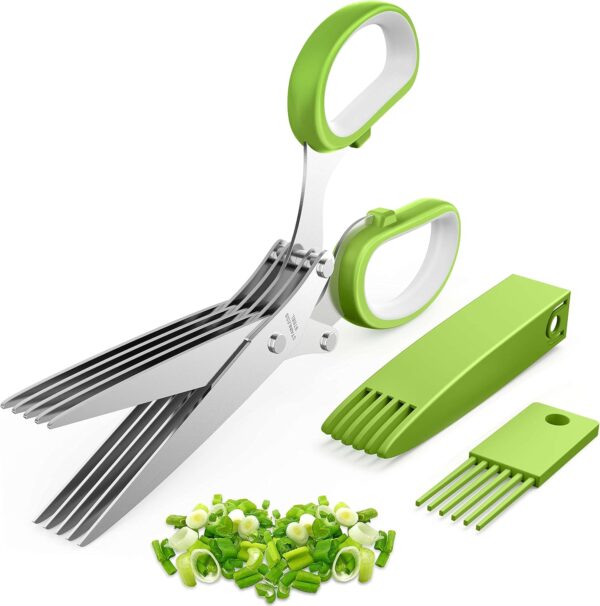 2025 Upgraded Herb Scissors, Effortless Herb Shears Cutter Tool with Sharp Stainless Steel Blades