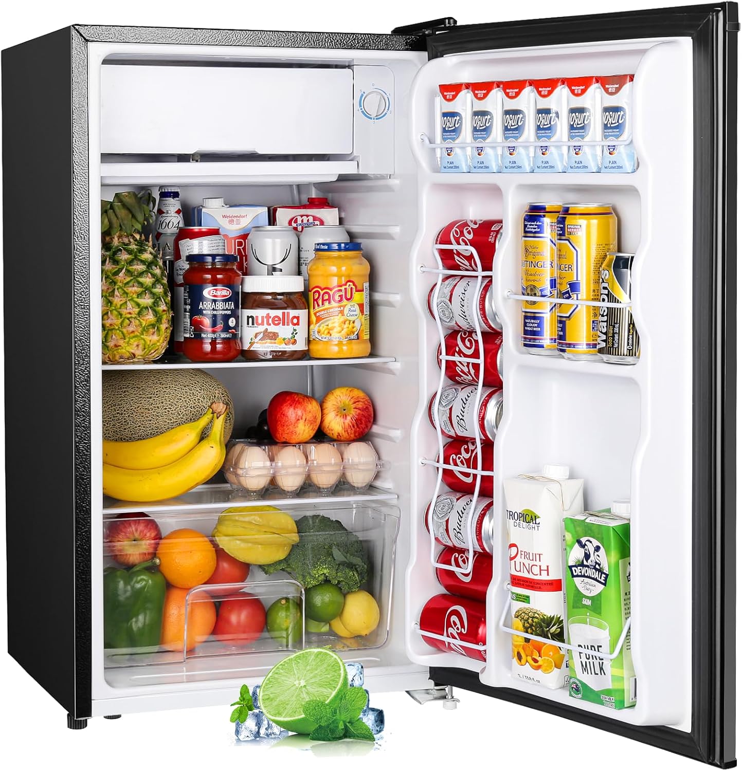 28% savings! Limited time Deal, Upstreman 3.2 Cu.Ft Mini Fridge with Freezer, Single Door Mini Fridge,